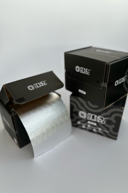 MB ezüst dombornyomott Fólia 100 m